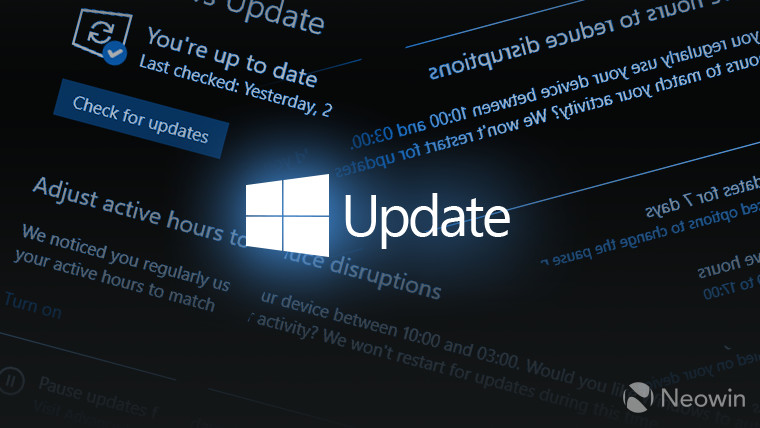 Windows 10 update screen composition