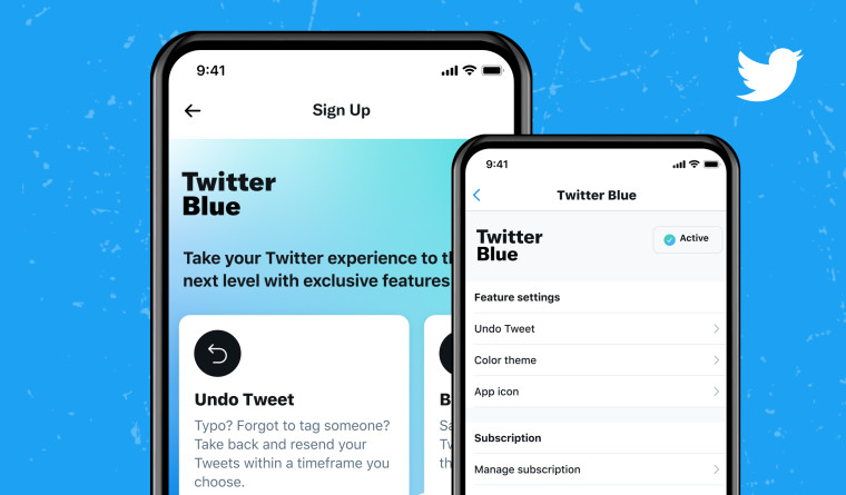 Twitter Blue sign up page on mobile