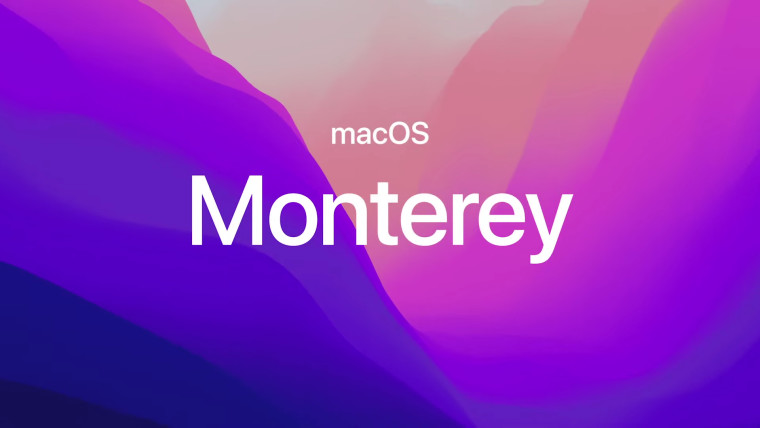 macos monterey written on a colorful background