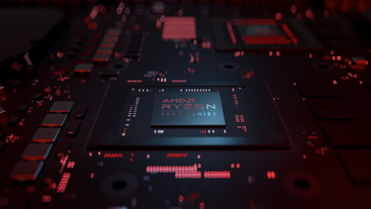 Render showing an AMD Ryzen 5000 chip