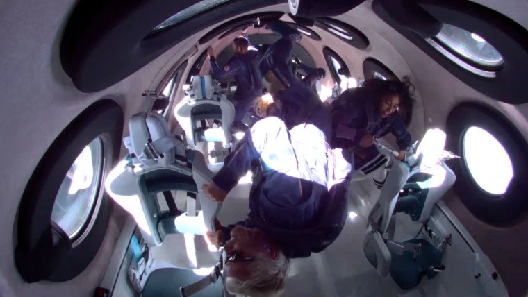 Richard Branson in zero G