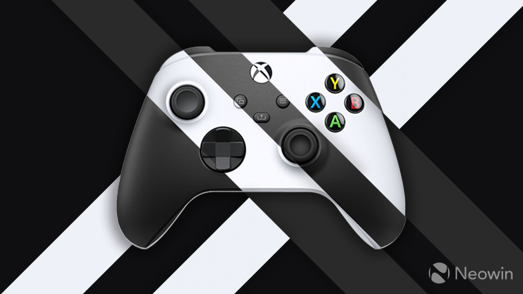 Xbox Series XS controllers on dark grey background