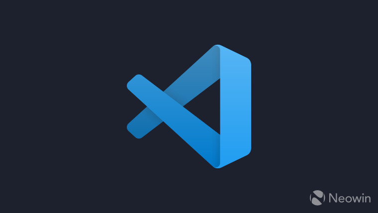 The Visual Studio Code logo on a dark background