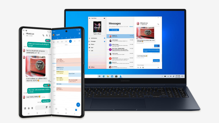 Microsoft apps running on the Galaxy Z Fold3