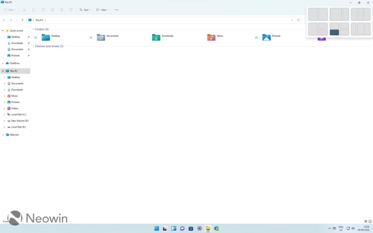 Windows 11 Snap Group feature on File Explorer