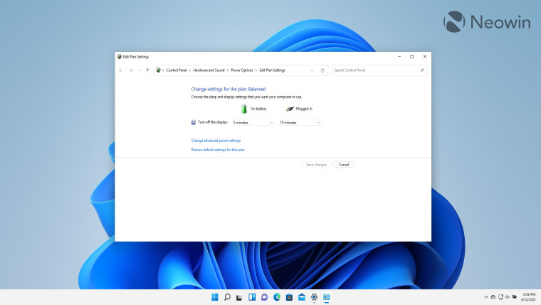 Windows 11 power plan settings