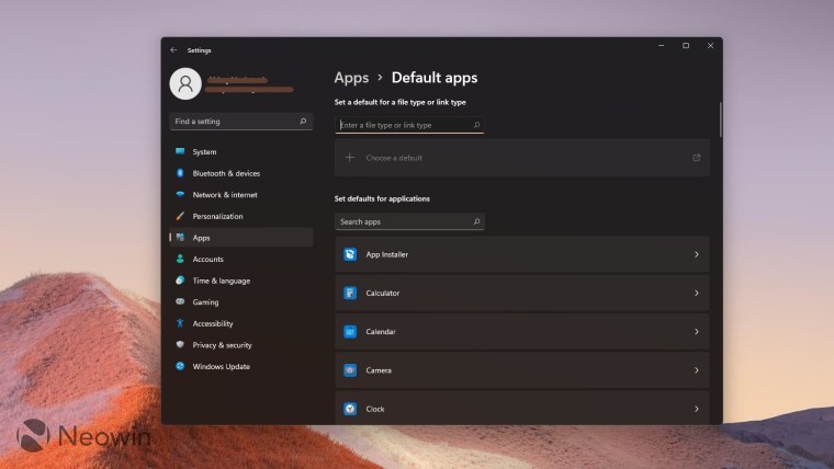 Microsoft Edge Default Apps settings in Windows 11