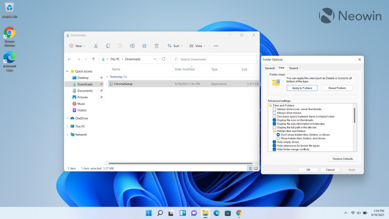 File Explorer options open in Windows 11 on desktop