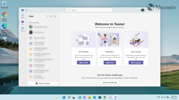 Screenshots of Microsoft Teams running on Windows 11