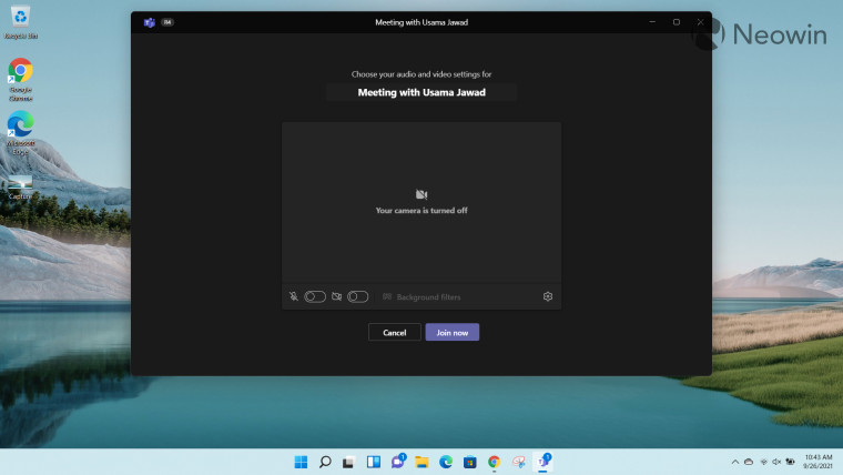 Screenshots of Microsoft Teams running on Windows 11