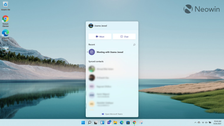 Screenshots of Microsoft Teams running on Windows 11