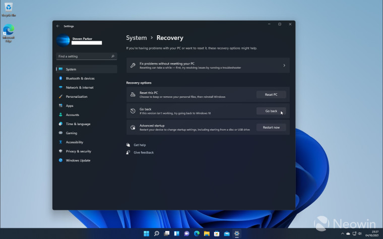 go back to windows 10 screenshots