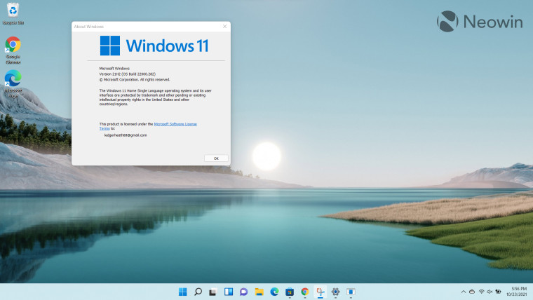 A screenshot of winver in Windows 11