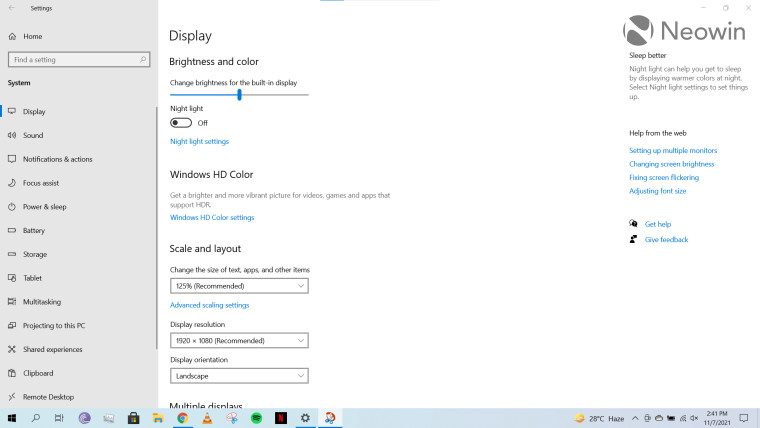 Closer Look Settings App Ui In Windows 11 Neowin 1376