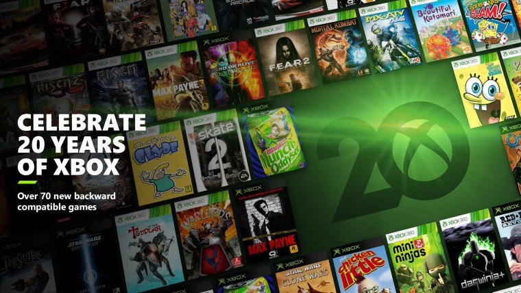 Xbox 20th anniversary backward compatibility games