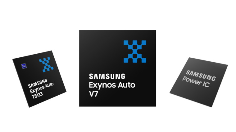 Several Exynos Auto chips and an IC