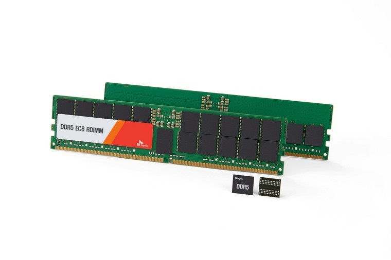 Promotional shot of SK Hynix&039 new 96GB DDR5 module