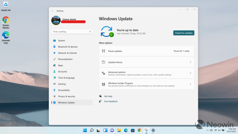 Screenshots showing how to uninstall Windows updates in Windows 11