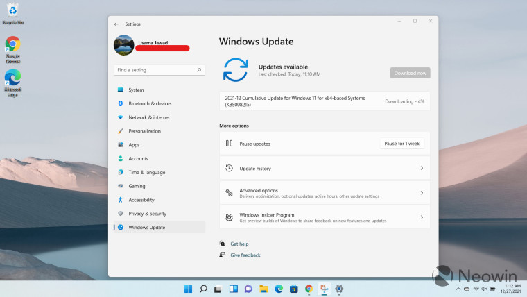 Screenshots showing how to uninstall Windows updates in Windows 11