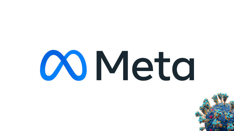 The Meta logo next to COVID-19