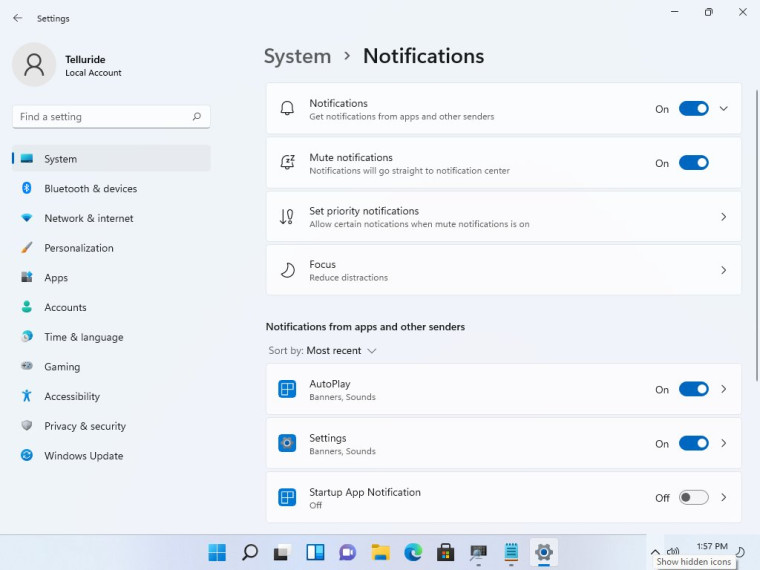 Windows 11 new notification changes