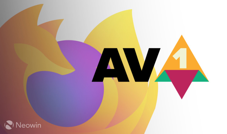 The Firefox Logo next to the AV1 logo