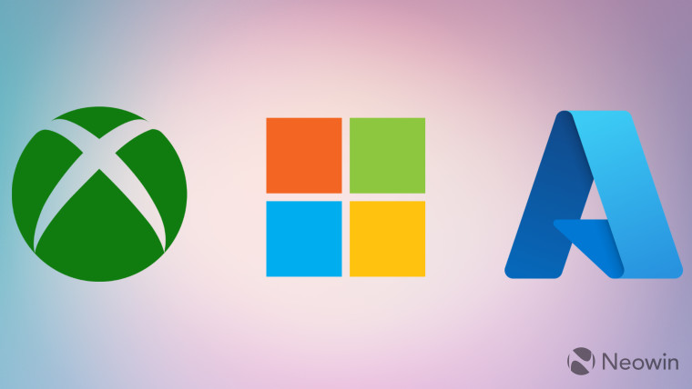 Logos of Microsoft Azure and Xbox on a light background