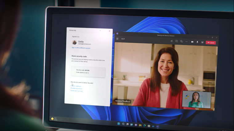 A screenshot of Microsoft remote help in action