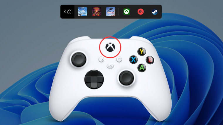 The Controller Bar on Xbox