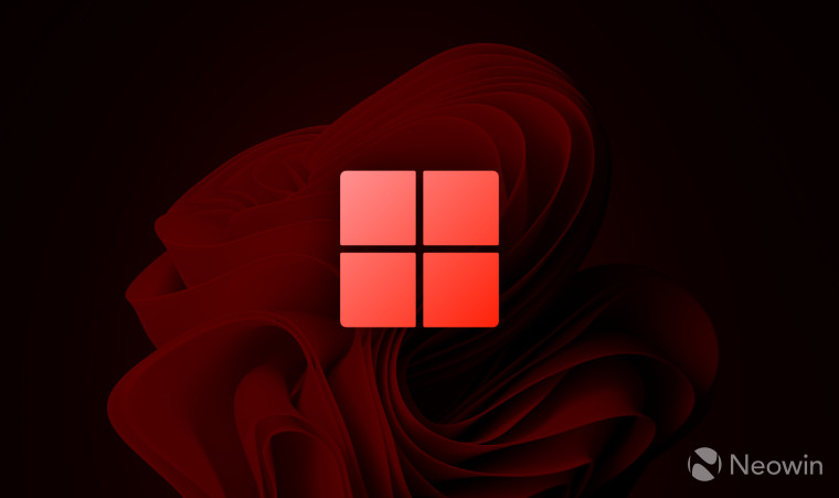 A modified red Windows 11 logo indicating a known issue