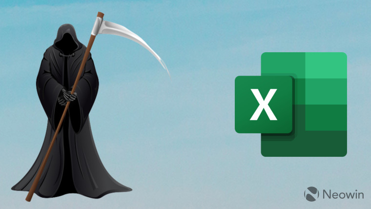 A Grim Reaper with an Excel logo next to it