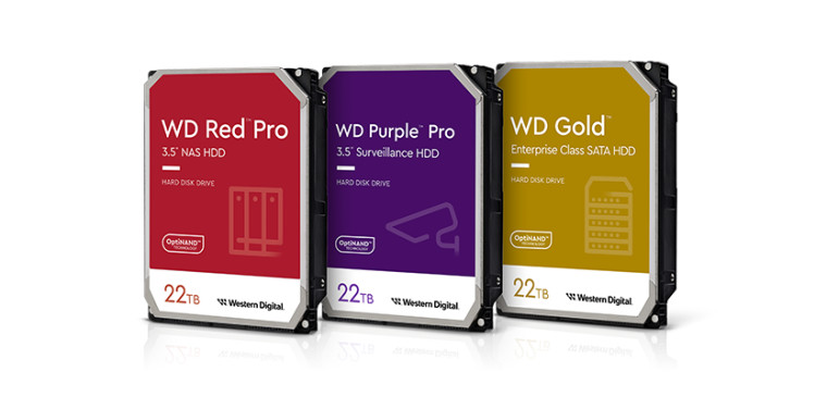 Western Digital 22TB HDDs