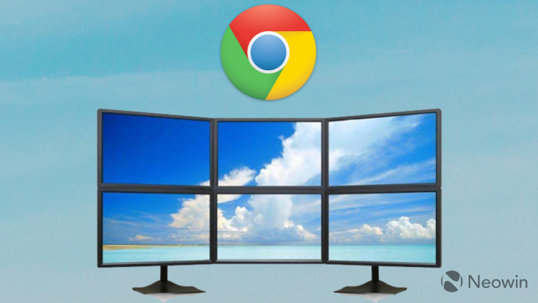 Chrome windows on multiple displays