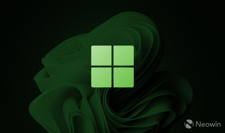 A green Windows 11 Logo