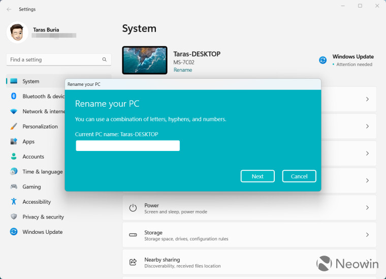 How to Rename PC in Windows 11