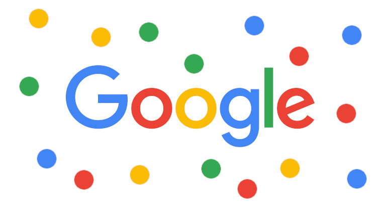 The Google logo with multicoloured dots