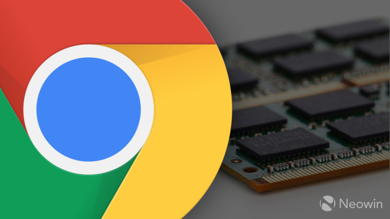 A big Chrome logo next to two sticks of memory