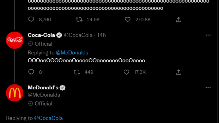 CocaCola McDonalds TWitter