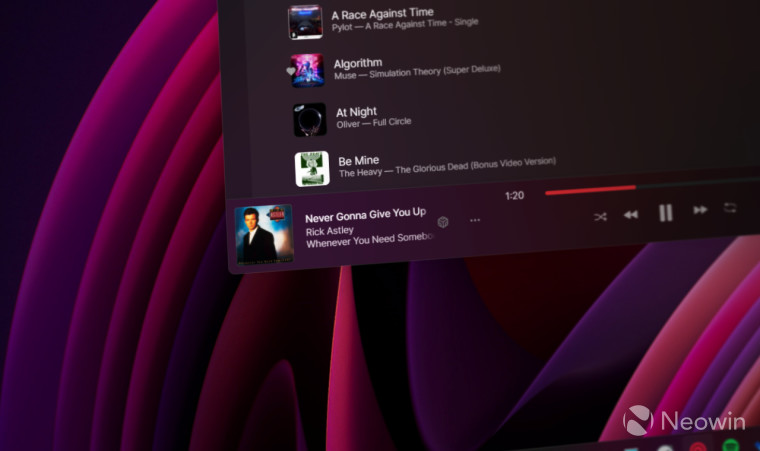 The Cider App on Windows 11 streaming Apple Music