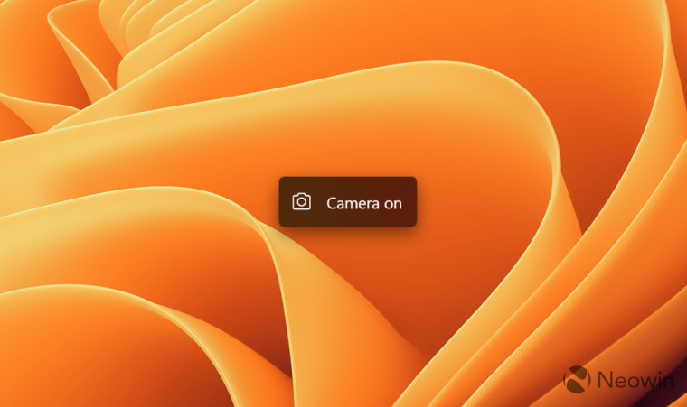 The Camera On Privacy notification in Windows 11