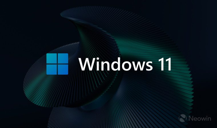 An image with a colorful Windows 11 logo and dimmed background