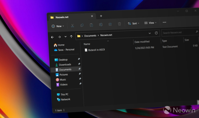 Screenshot of Windows 11s File Explorer