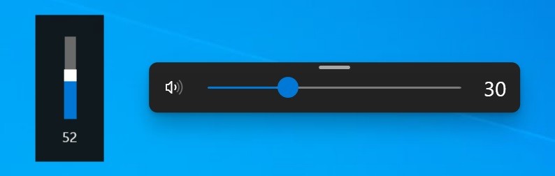 The modern flyouts app replacing the standard volumebrightness slider on Windows 10