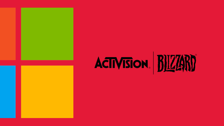 The Microsoft and Activision Blizzard logos