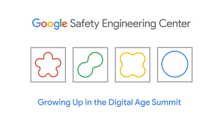 Image with text Google Safety Engineering Center and Growing Up in the Digital Age Summit