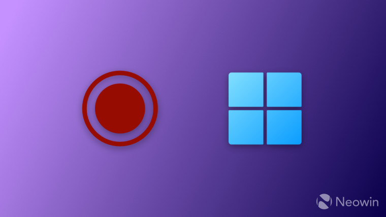 A Windows 11 logo next to a screen recording icon