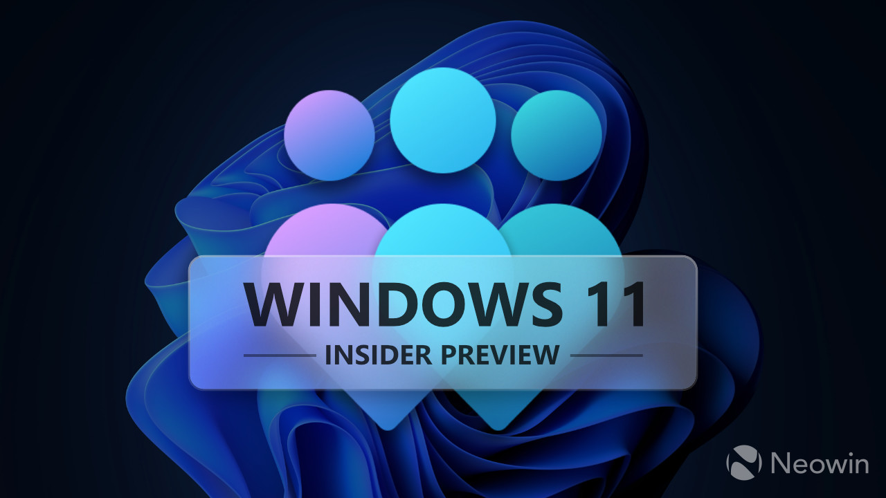 A big Windows Insider logo with Windows 11 Insider Preview on it