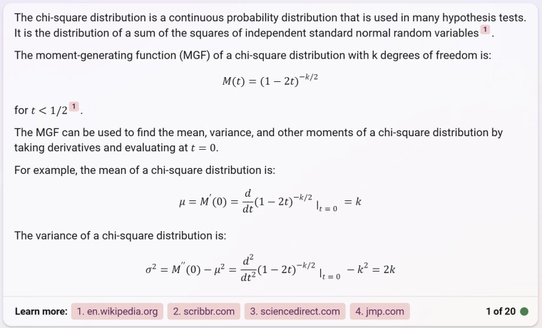 Bing chat math