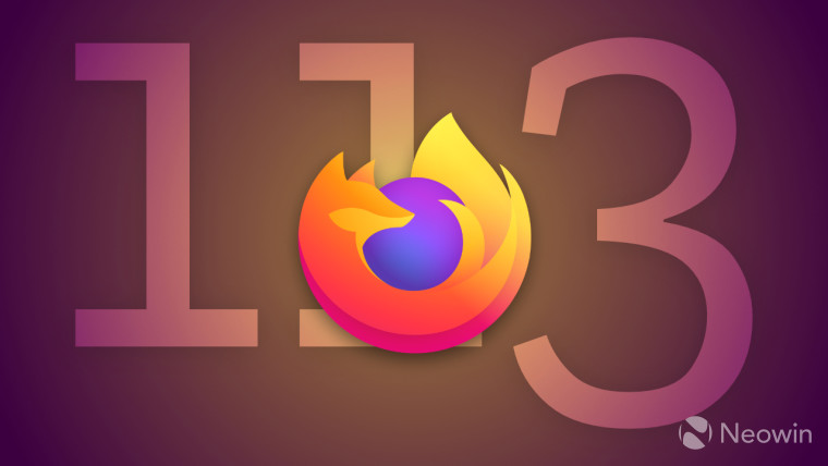 A Firefox logo with number 113 behind it