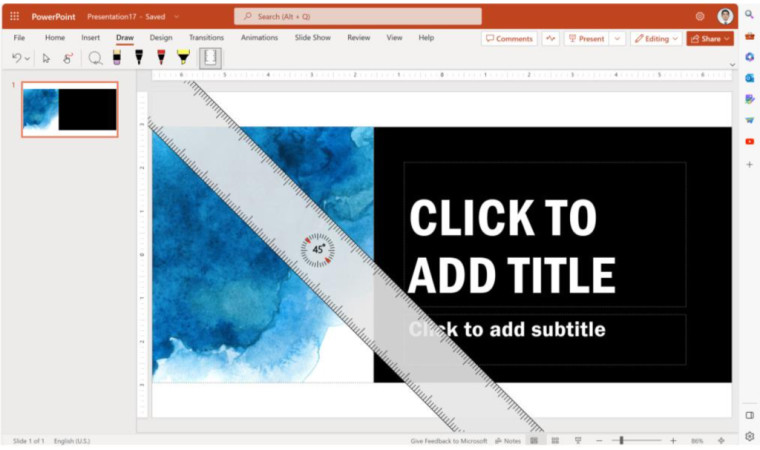 powerpoint ruler